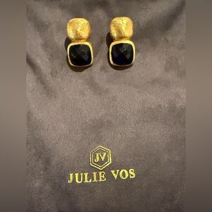 Julie Vos Gold and Obsidian Black  Earrings